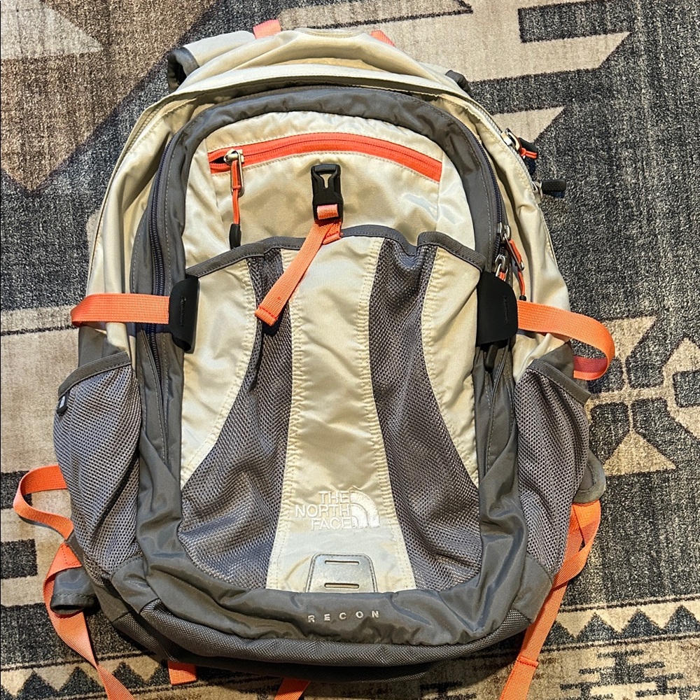 The North Face Recon Backpack - Cream and Orange